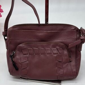 Kooba Leather Crossbody Bag in Wine Mauve